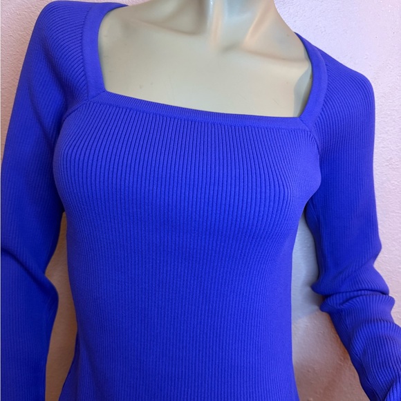 Forever 21 Ribbed Knit Square Neck Bodycon Dress – Purple – XL - Picture 5 of 8